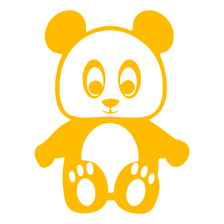 Hugging Panda Decal (Yellow)